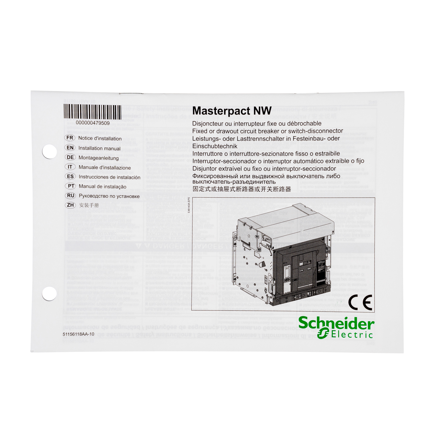 Schneider Electric-47950-ComPact NS - MasterPact NW - Notice disjoncteur de base