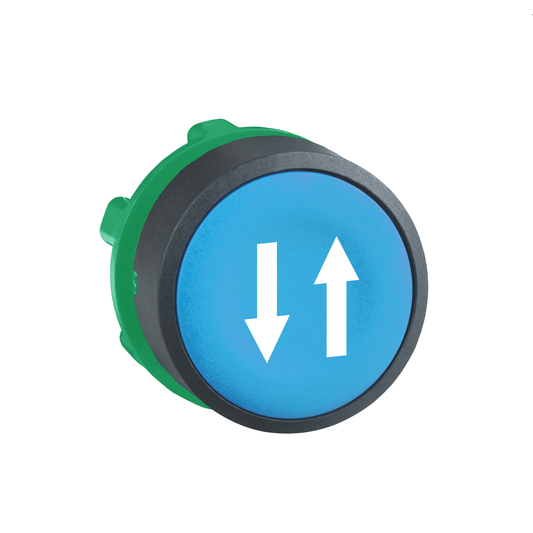 Schneider Electric-ZB5AA650-Harmony XB5 - tête bouton poussoir - Ø22 - affleurant - bleu - marquage 2fleches