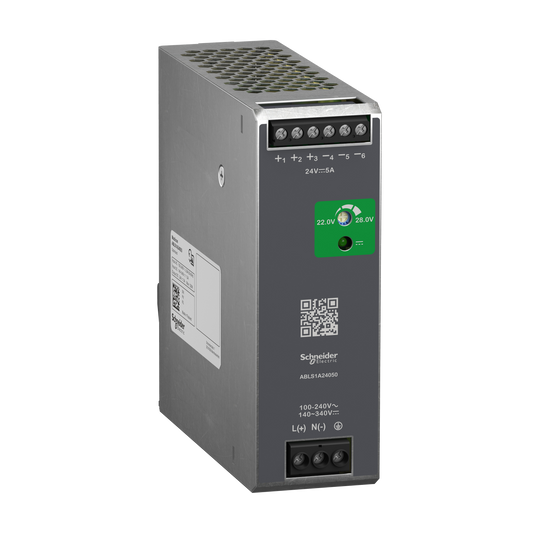 Schneider Electric-ABLS1A24050-Modicon ABL - alimentation à découpage - 5A - 100 à 240Vca mono/biphasé - 24Vcc