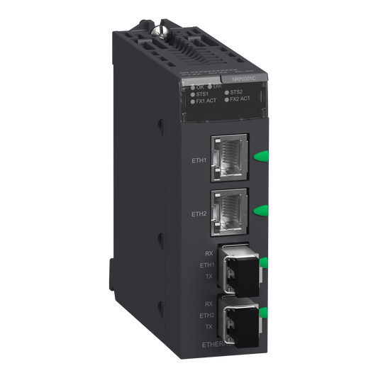 Schneider Electric-BMXNRP0201C-Module convertisseur fibre Monomode / Cuivre RJ45 2 voies 100Mo/s - verni