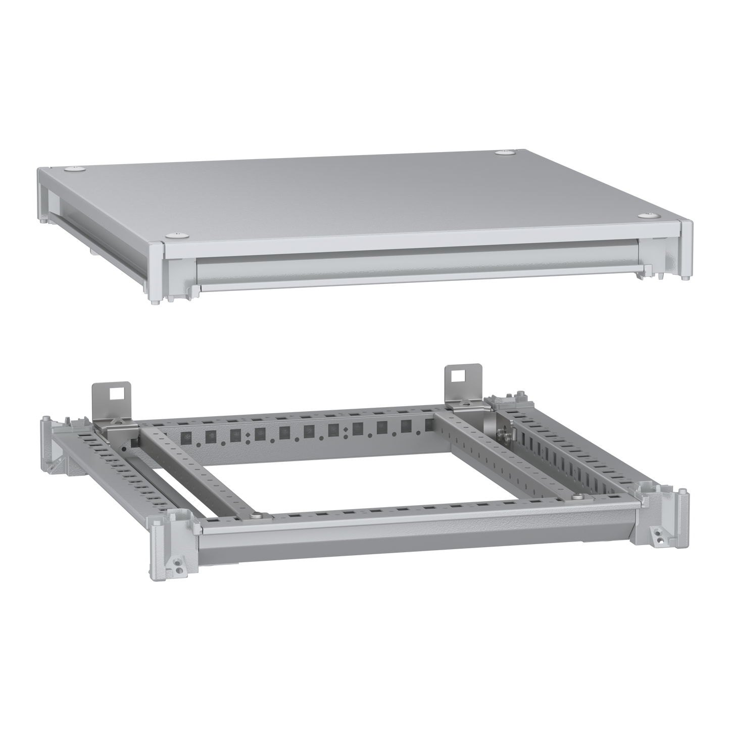 Schneider Electric-NSYSFNC55-PanelSeT SFN Kit - cadre supérieur et inférieur - 500x500 mm (Hxl)