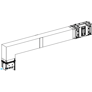 Schneider Electric-KSA1000DLF42F-Canalis KSA - coude spéc. coupe feu 1000A montage bas - A=700-1200mm-B=300mm