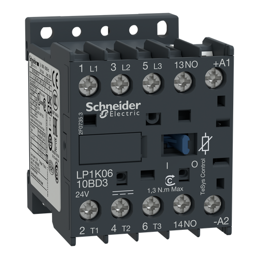 Schneider Electric-LP1K0910BD3-TeSys LP1K - contacteur - 3P - AC-3 440V - 9A - bobine 24Vcc