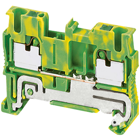 Schneider Electric-NSYTRP22PE-Borne push-in - pour conducteur de protection - 2 points - 2,5mm² - vert/jaune