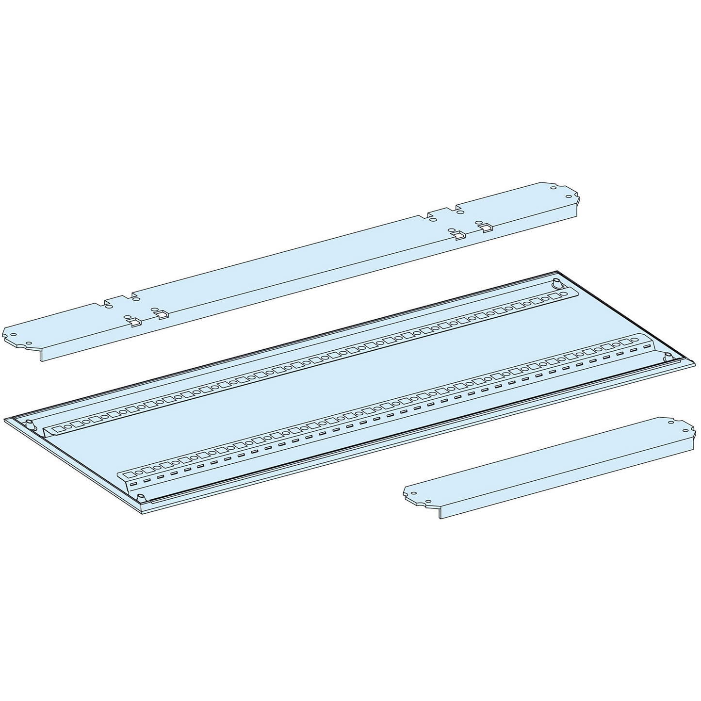 Schneider Electric-LVS08315-PrismaSeT G  - Fond coffret extension L600 - IP55 - 19M - RAL9003