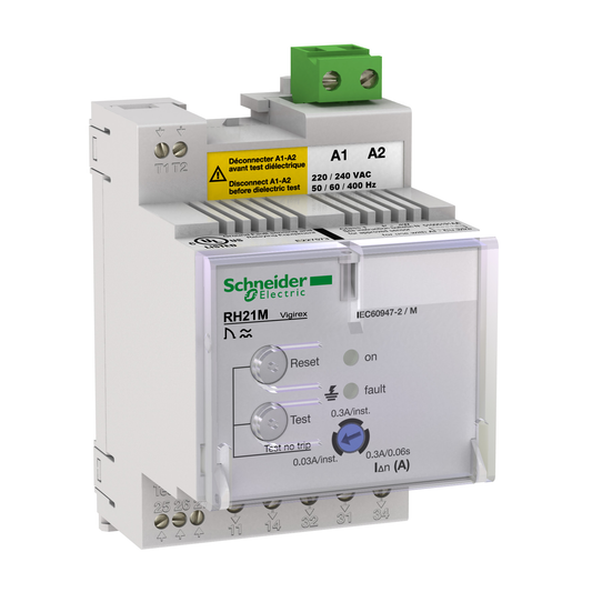 Schneider Electric-56164-Vigirex RH21M 380-415VAC sensibilité 0,03A/0,3A instantané