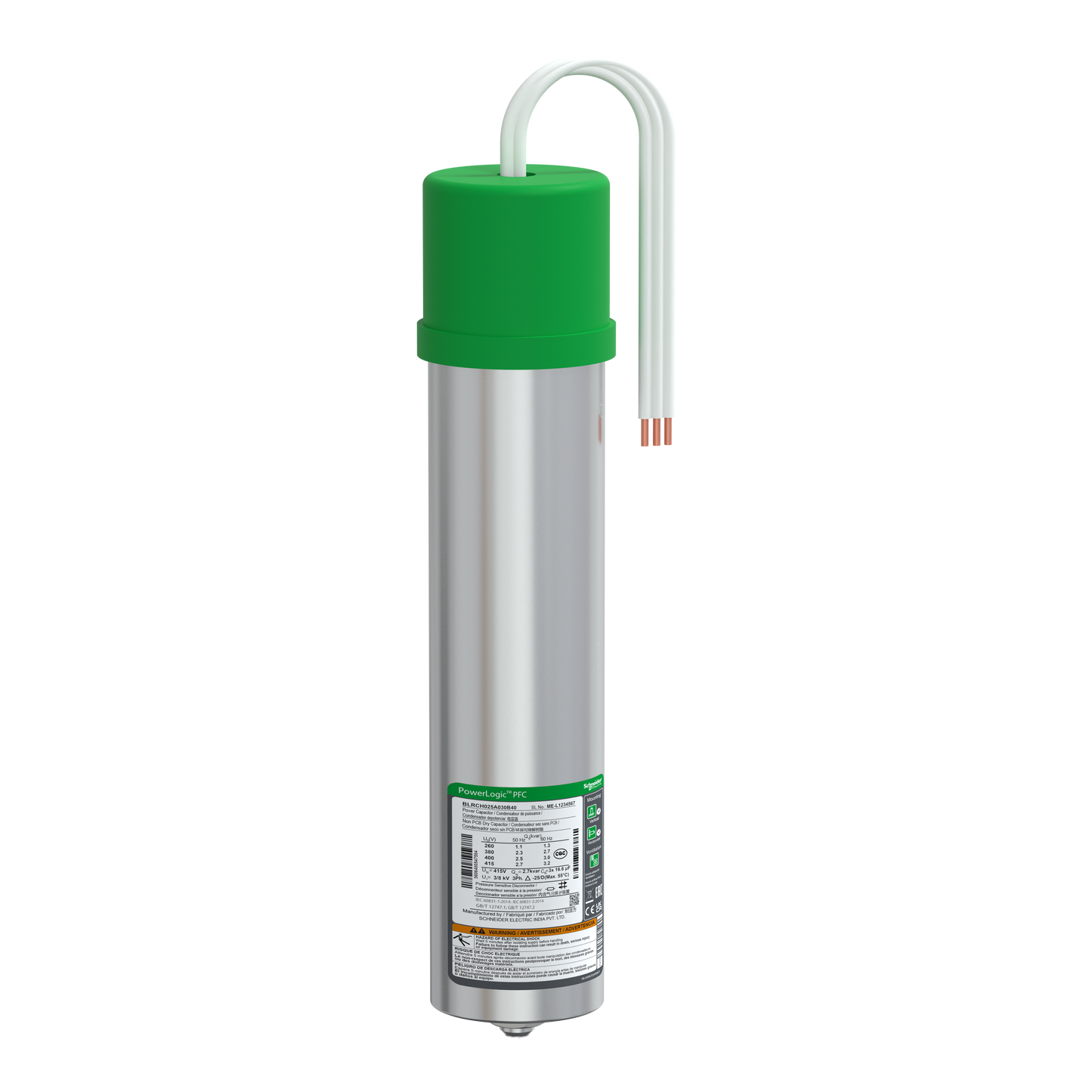 Schneider Electric-BLRCH025A030B40-VarPlusCAN - condensateur HDY 2.5/ 3.0 KVAR 400V