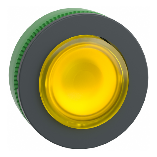 Schneider Electric-ZB5FW183-Harmony XB5 - tête bouton poussoir lum DEL - flush - dépassant - jaune