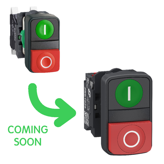 Schneider Electric-XB5AL734155-Harmony - Bout pous aff noir dep rg e et cont borne