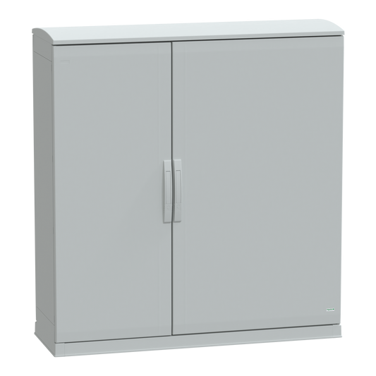 Schneider Electric-NSYPLAZT12124G-Thalassa - Armoire polyester socle + toit 1250x1250x420- IP44 Ral 7035