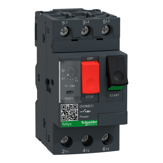 Schneider Electric-GV2ME21-TeSys GV2ME - disj. moteur - 17..23A - 3P 3d - déclencheur magnéto-thermique