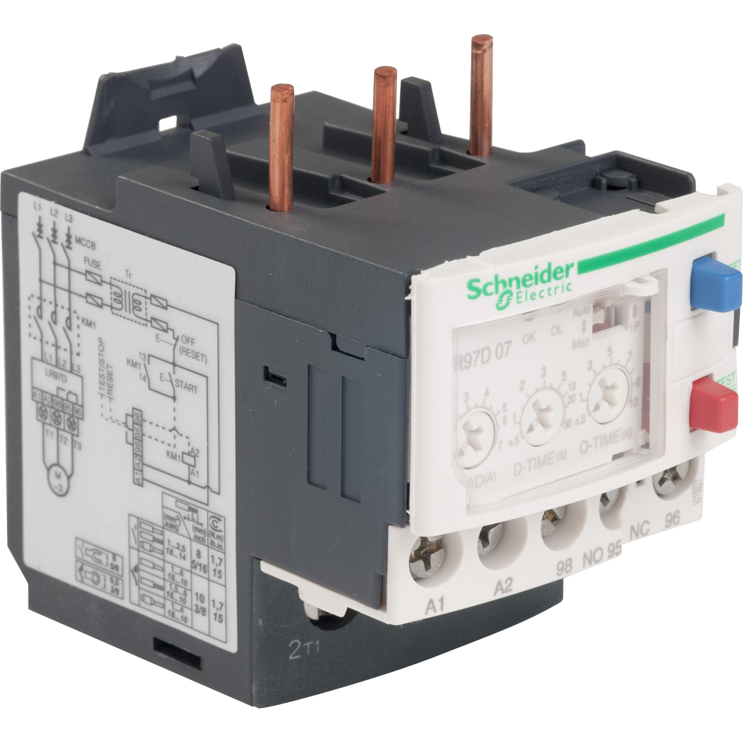 Schneider Electric-LR97D07M7-TeSys LR - relais de protection électronique moteur - 1,2..7A - 200..240Vca