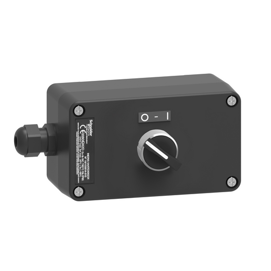 Schneider Electric-XAWG130EX-BOITE A BOUTON ATEX EN PLASTIQUE UN BOUTON TOURNANT A DEUX POSITIONS FIXES