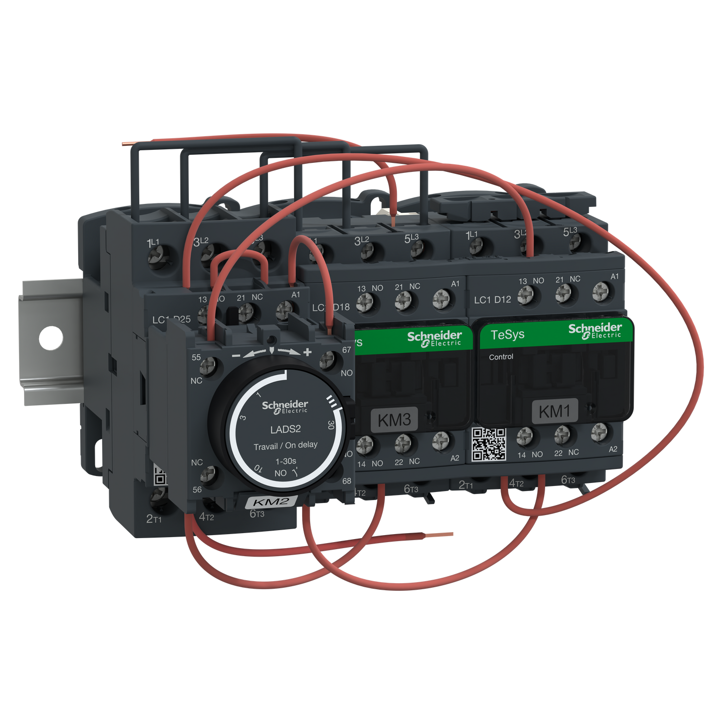 Schneider Electric-LC3D180AB7-TeSys LC3D - démarreur étoile triangle sur profilé - bobine 24Vca