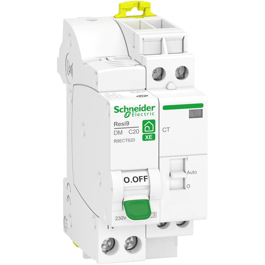 Schneider Electric-R9ECT620-Resi9 XE - combiné disj+contacteur - 1P+N - 20A - courbe C - embrochable
