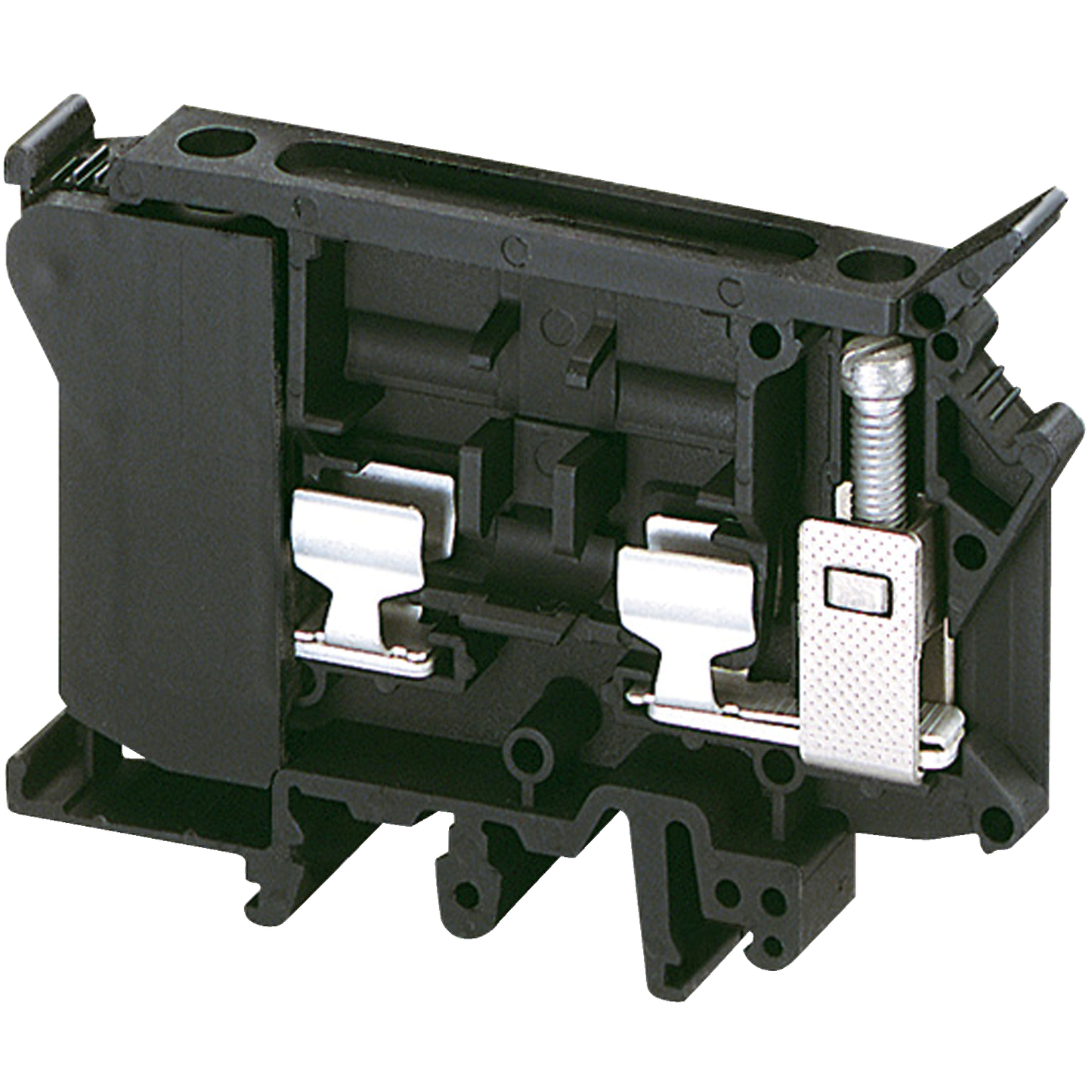 Schneider Electric-NSYTRV42SF6-Borne à vis sectionn. à fusible 63x32mm - support pivotant - 2 pts 16mm² - noir