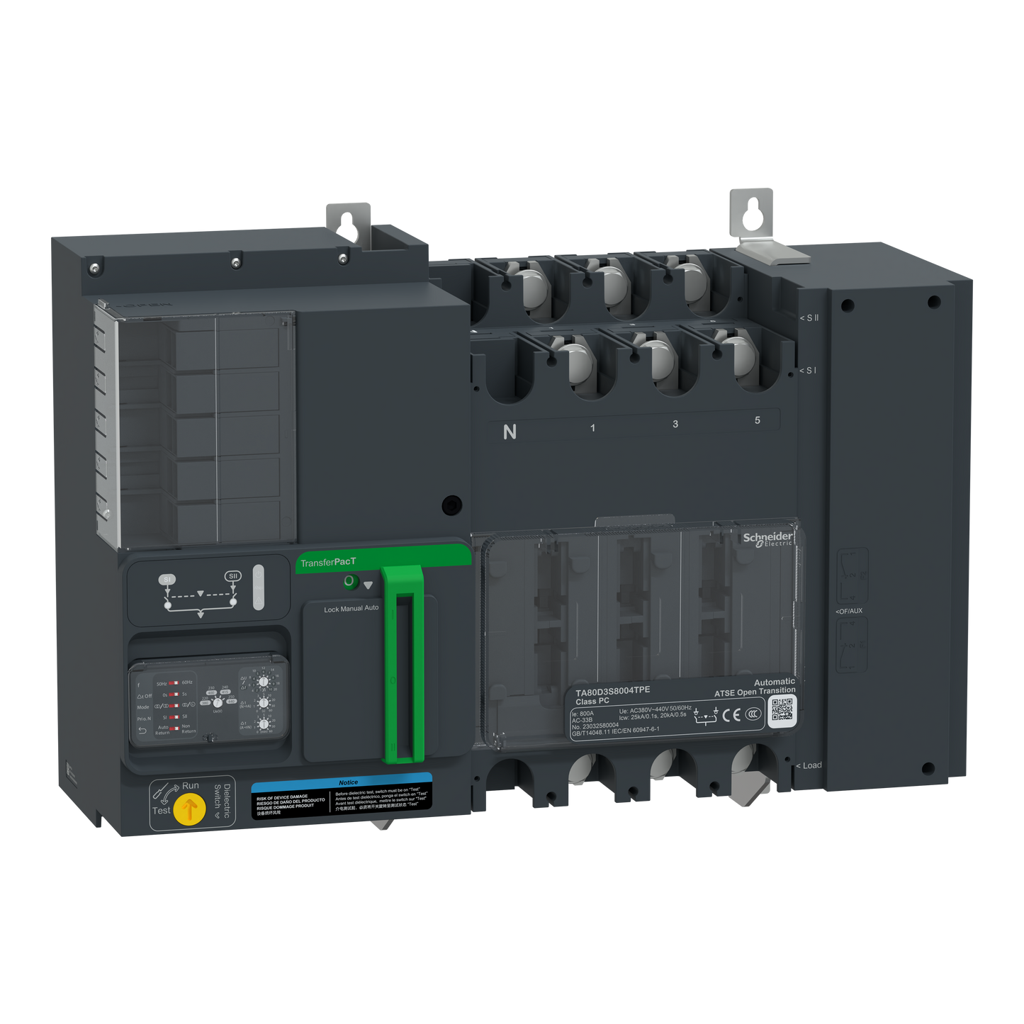 Schneider Electric-TA80D3S8004TPE-TransferPacT TA800 - inverseur de sources - Commutateur - 800A - 3P - 400Vca