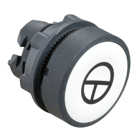 Schneider Electric-ZB5AA145-Harmony XB5 - tête bouton poussoir - affleurant - Ø22 - blanc - texte 'T'