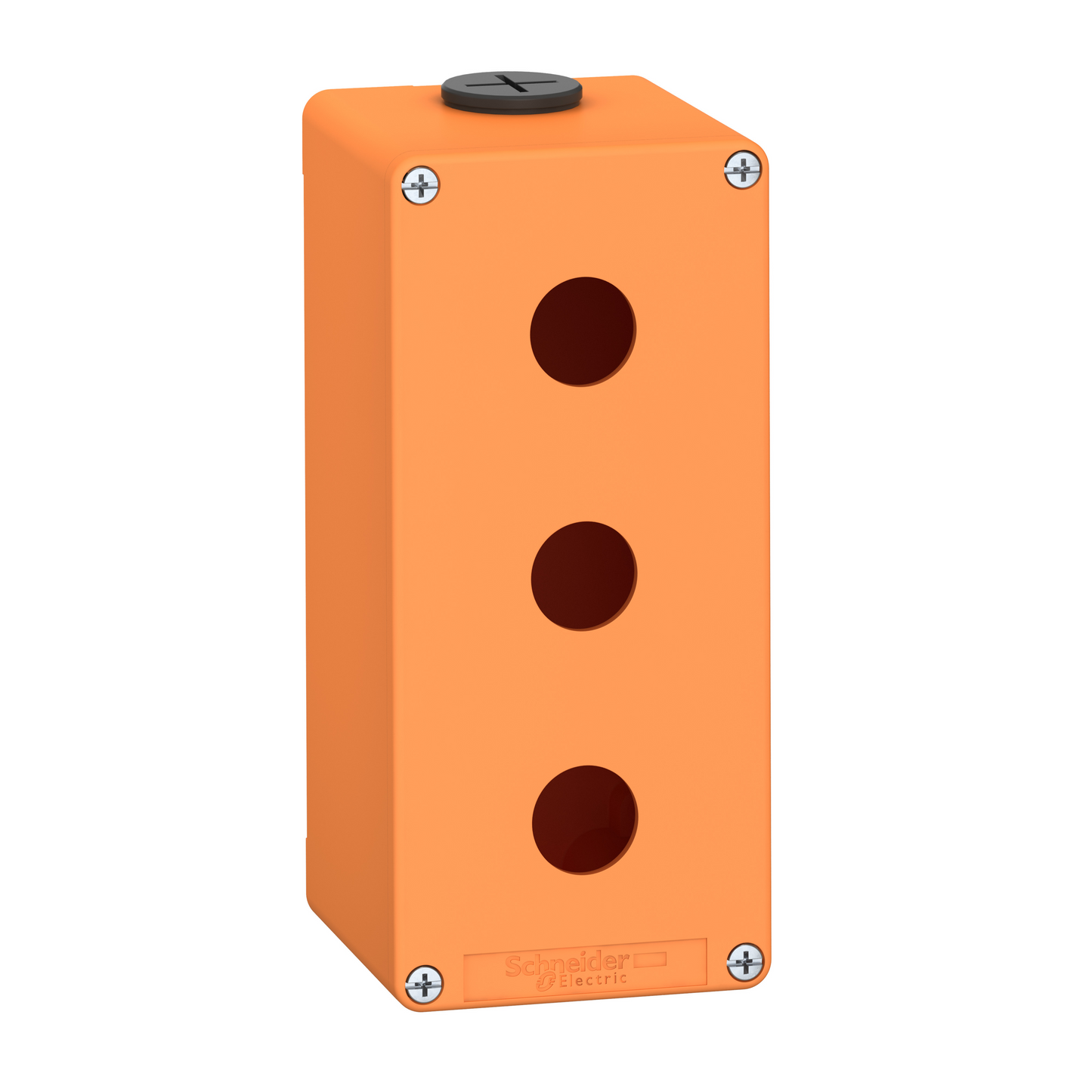 Schneider Electric-XAPO3503-Boite métal vide orange - M25 x2 - 3 trous 22 mm - 80x175x77 mm