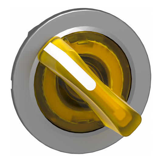 Schneider Electric-ZB4FK1283-Harmony XB4 - tête bouton à manette lumineux - flush - 2 pos fix - jaune