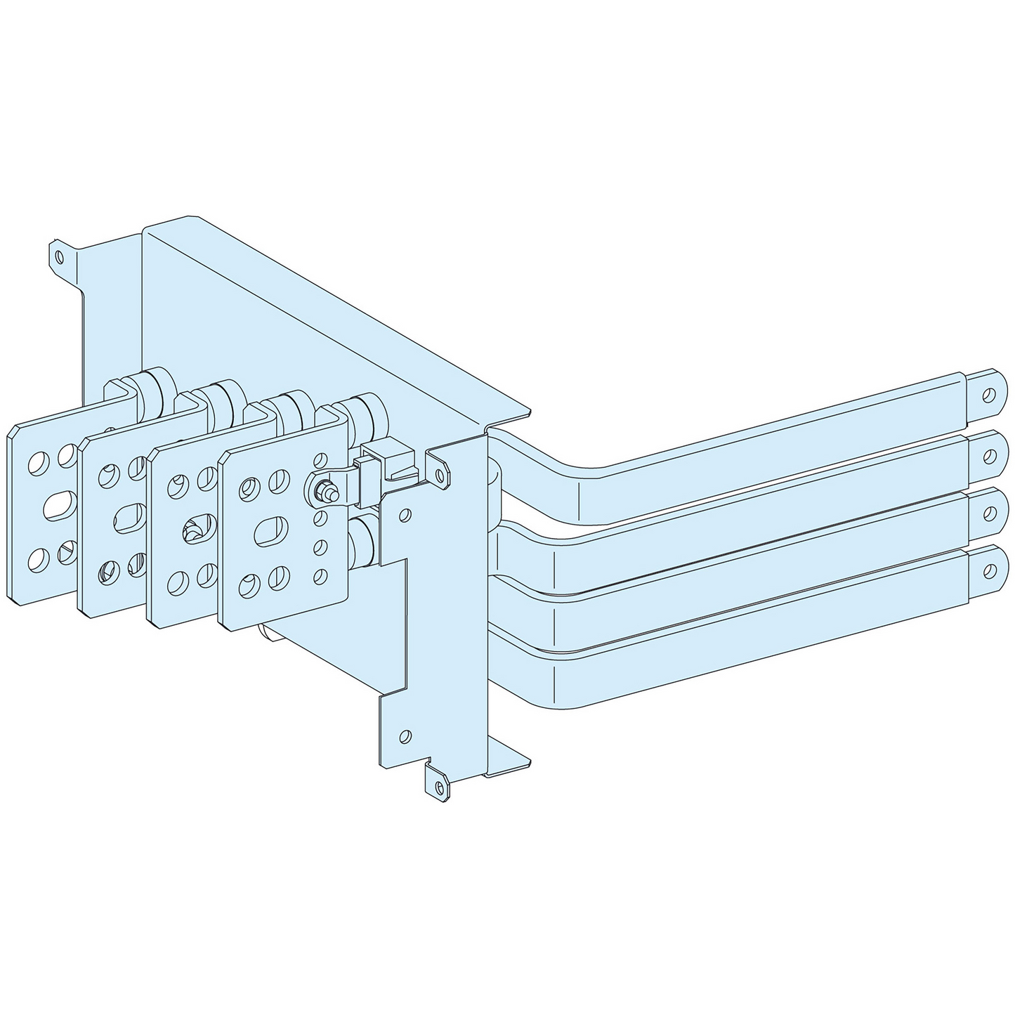 Schneider Electric-LVS04426-PrismaSeT P - Raccordement aval reporté NSX100/250 - fixe Cde manet. - 4P