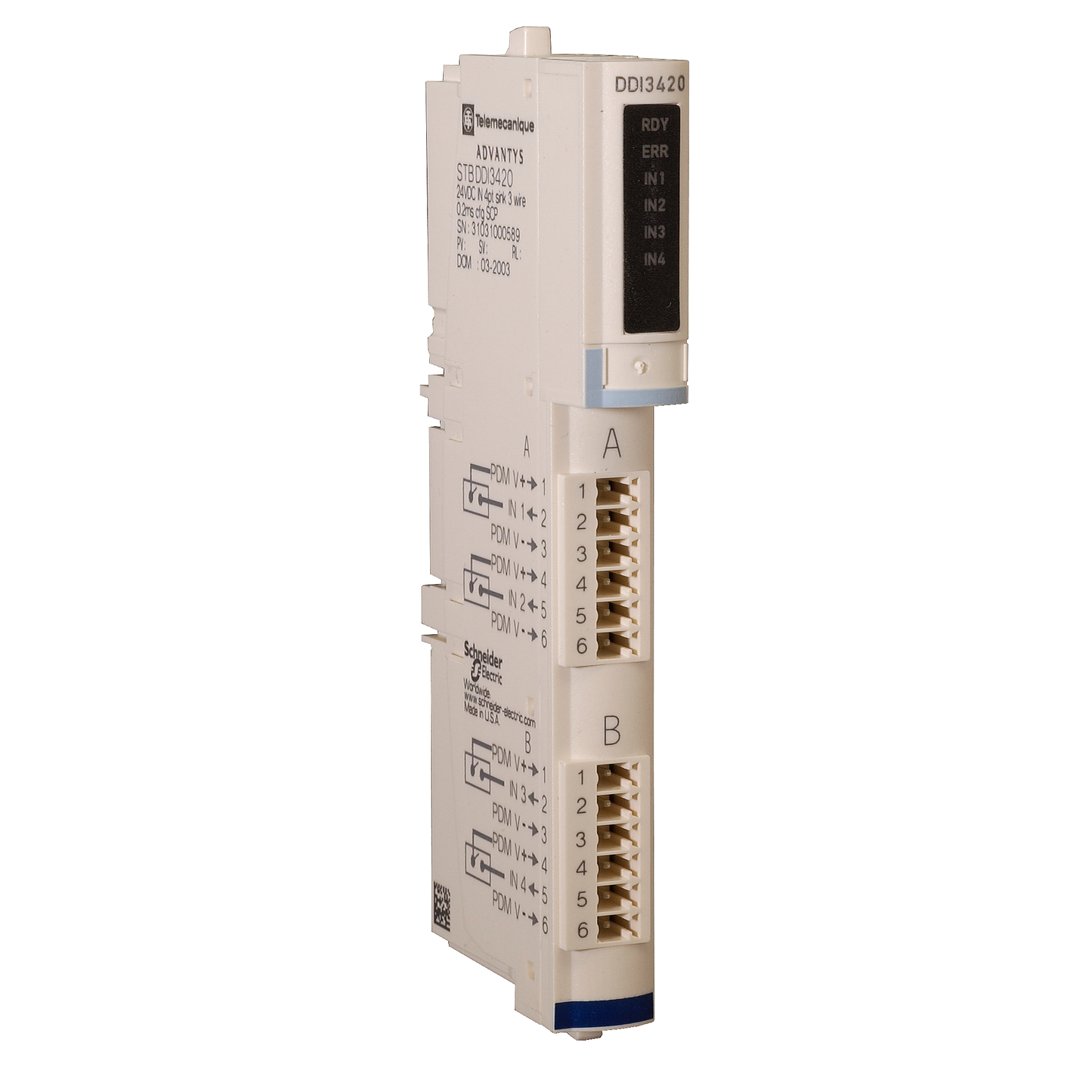 Schneider Electric-STBDDI3420K-Advantys STB - kit d'entrées numériques standard -24Vcc - 4 E