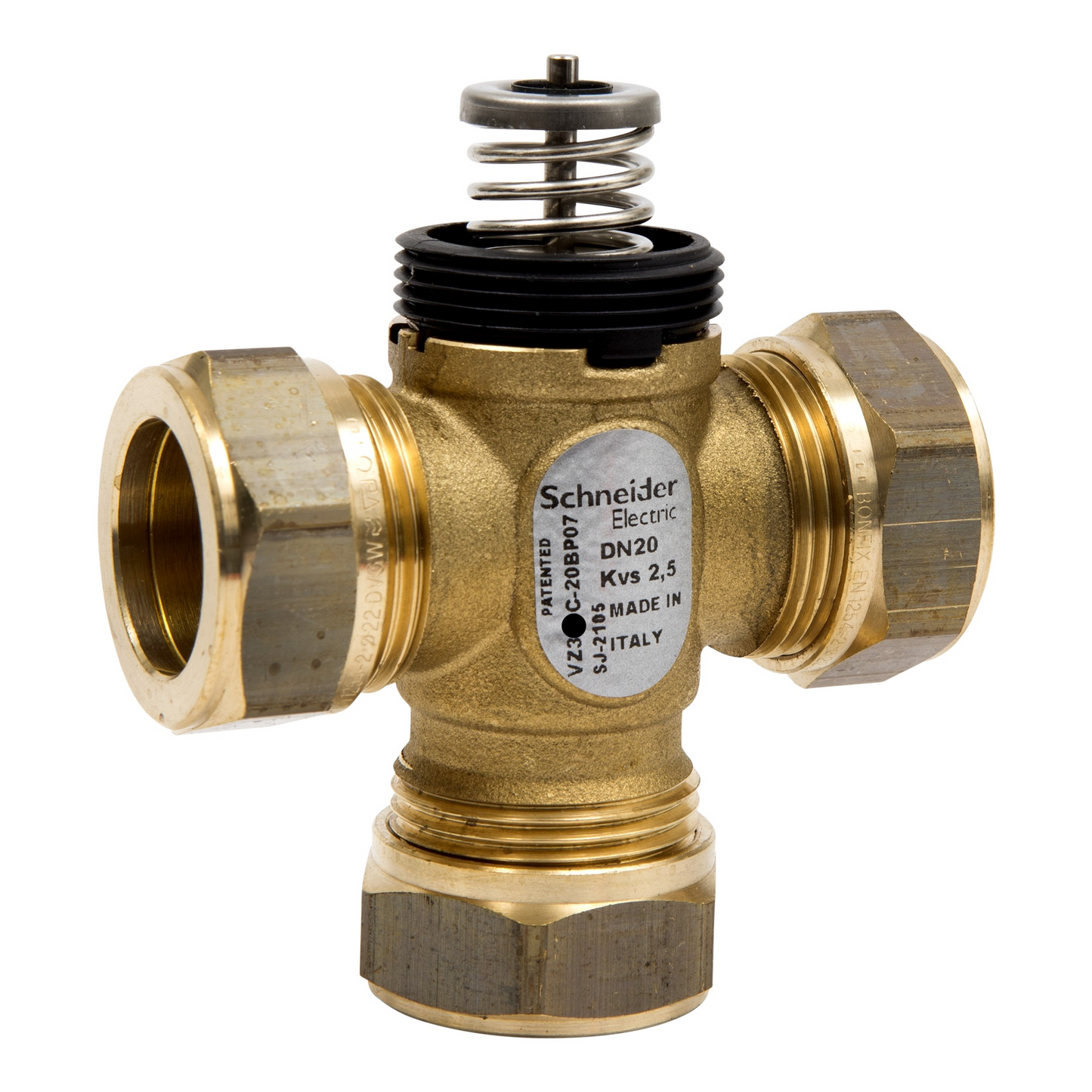 Schneider Electric-VZ308C-20BP07-Vanne 3 voies aiton à compression PN16 DN20 Kv2,5 course 2,5mm