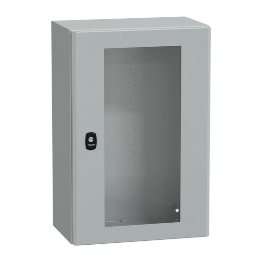 Schneider Electric-NSYS3D6425T-PanelSeT S3D - Enveloppe acier - H600xL400xP250 mm - porte vitrée