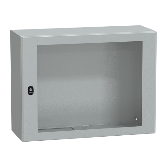 Schneider Electric-NSYS3D6830T-PanelSeT S3D - Enveloppe acier - H600xL800xP300 mm - porte vitrée