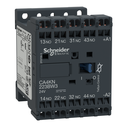 Schneider Electric-CA4KN223BW3-TeSys CA4K - contacteur - 2F+2O - instantané - 10A - 24Vcc