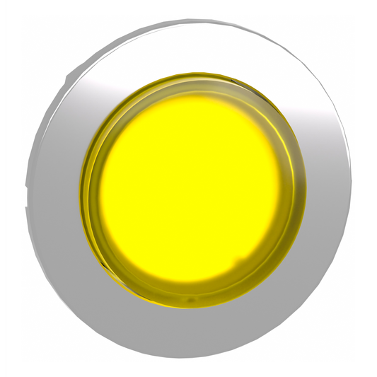 Schneider Electric-ZB4FW183-Harmony XB4 - tête bouton poussoir lum DEL - flush - dépassant - jaune