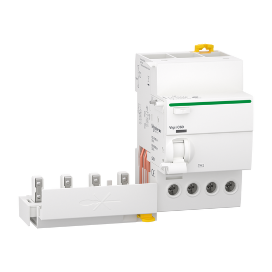 Schneider Electric-A9Q81425-Acti9 Vigi iC60 - Bloc diff 230Vca (Ph/Ph) - 4P - 25A - 30mA - Type AC