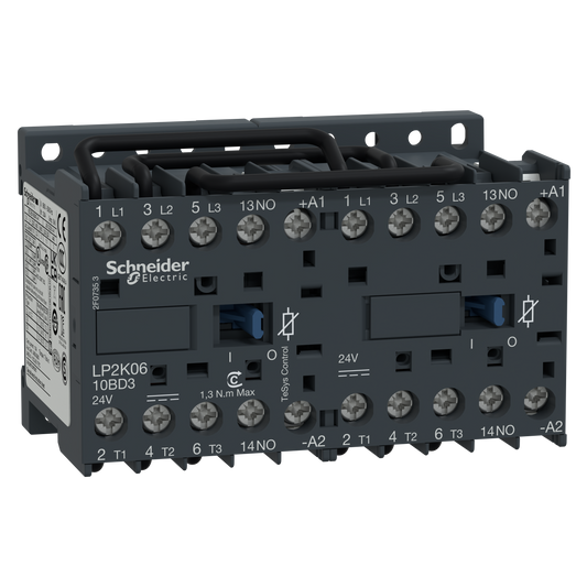 Schneider Electric-LP2K0610BD3-TeSys LP2K - contacteur inverseur - 3P - AC-3 440V - 6A - bobine 24Vcc