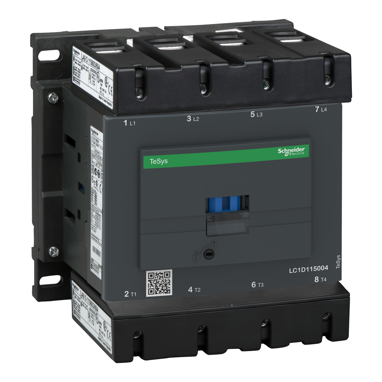 Schneider Electric-LC1D115004MD-TeSys LC1D - contacteur - 4P - AC-1 440V - 200A - bobine 220Vcc