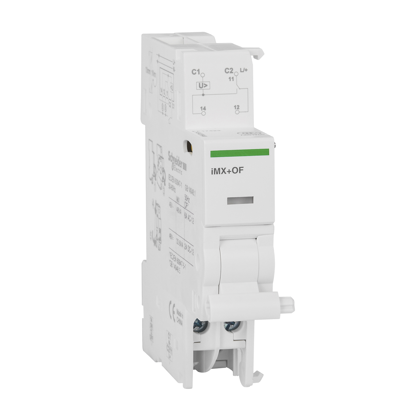 Schneider Electric-A9A26947-Acti9, iMX+OF déclench. à émission tension + contact aux. 48VCA/CC