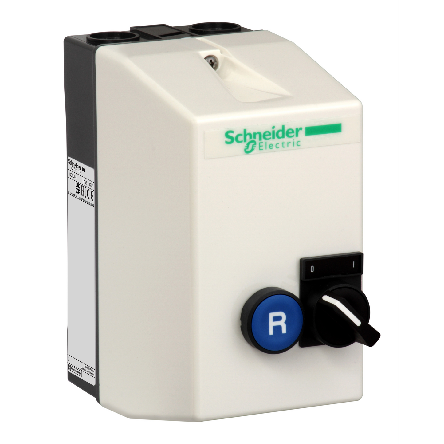 Schneider Electric-DE1DS1A13-TeSys - coffret vide - pour LE1D09 D12 - avec bp bleu et 1 interrupteur