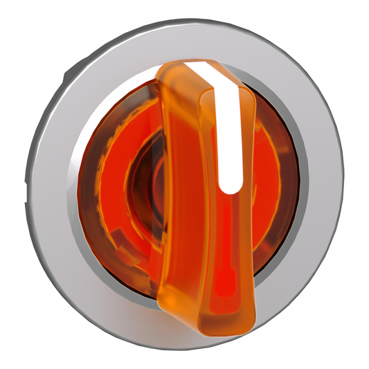 Schneider Electric-ZB4FK1353-Harmony XB4 - tête bouton à manette lumineux - flush - 3 pos fix - orange