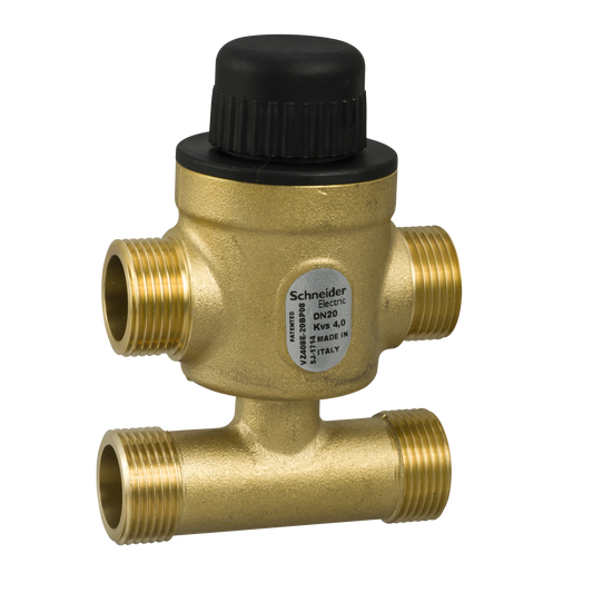 Schneider Electric-VZ408E-20BP08-Vanne 4 voies laiton filetée PN16 DN20 Kv4 course 2,5mm