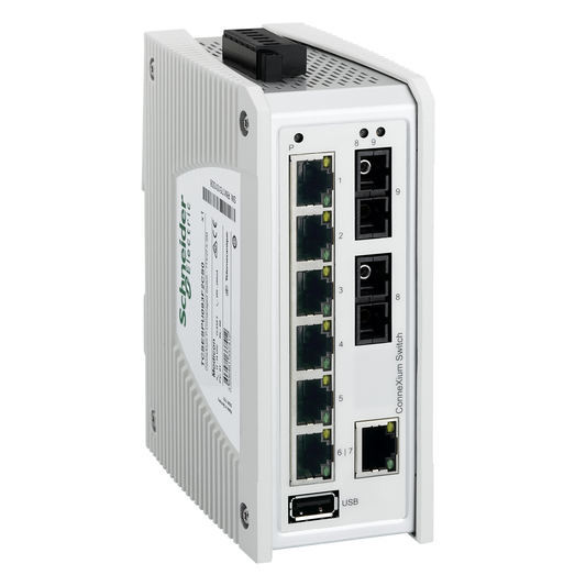 Schneider Electric-TCSESPU093F2CS0-ConneXium -Switch Eth non managé Premium -7 ports cuivre -2 ports fibre monomode