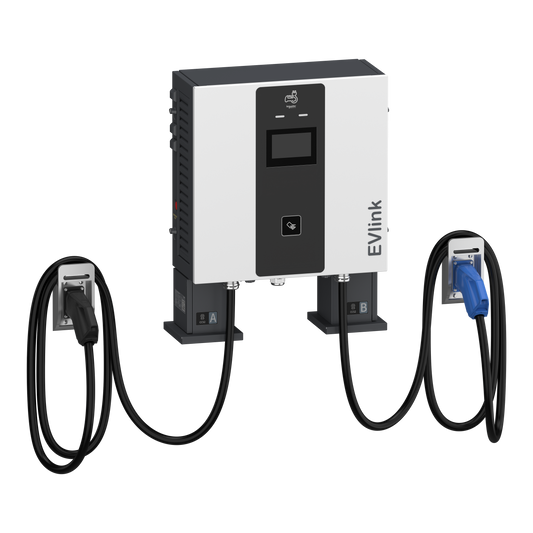 Schneider Electric-EVD1S60THBC5-Evlink Pro DC - Borne de recharge - 60 kW - 1xCCS2+1xCH - Câble management -5m