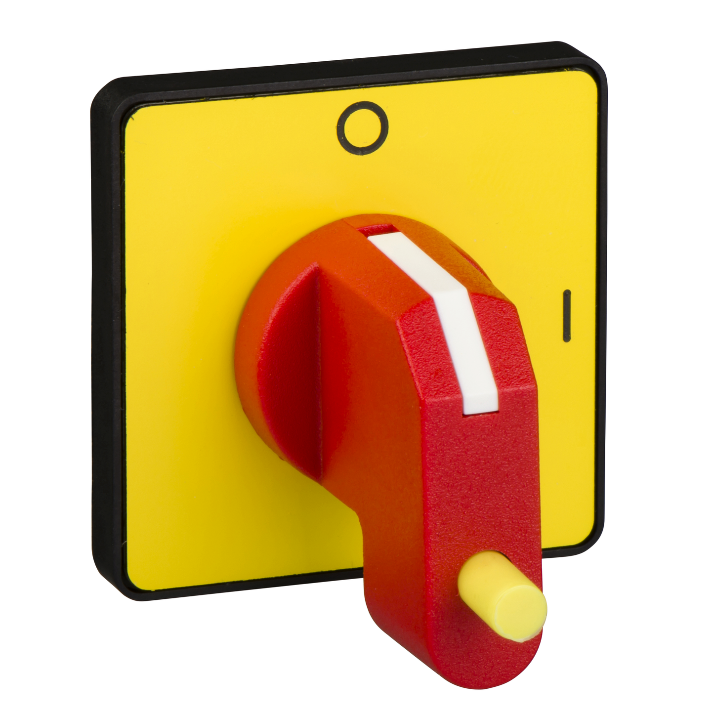 Schneider Electric-KCG3Y-Harmony - tête de manoeuvre - 45x45mm - jaune - crosse rouge cadenassable - O-I