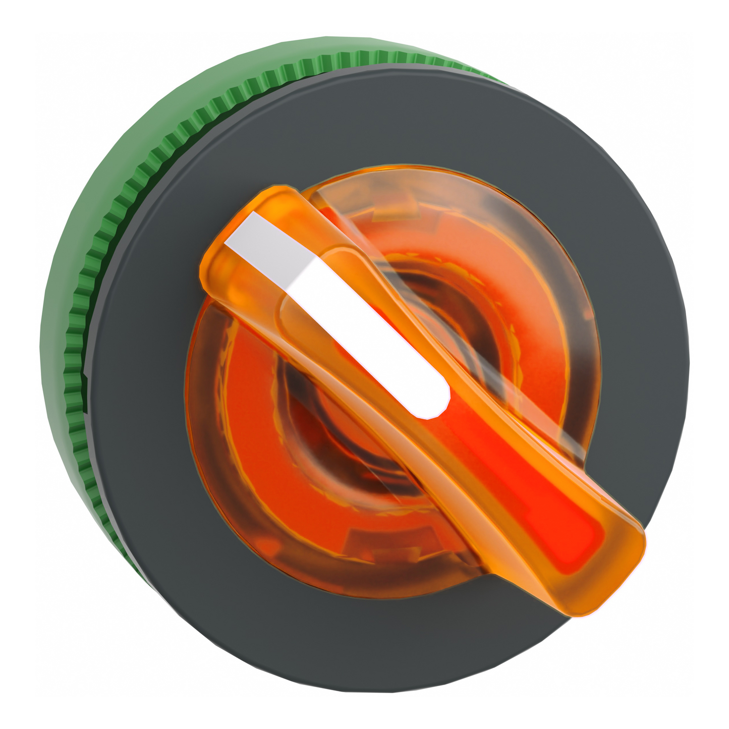 Schneider Electric-ZB5FK1253-Harmony XB5 - tête bouton à manette lumineux - flush - 2 pos fix - orange