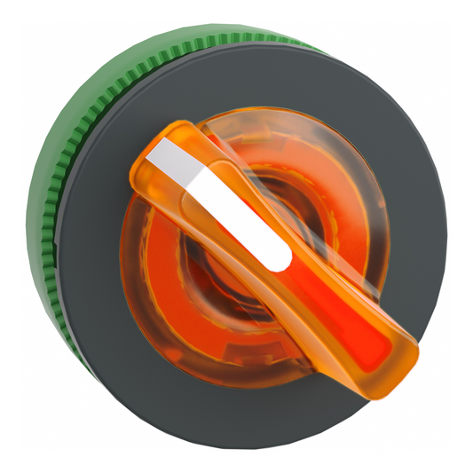 Schneider Electric-ZB5FK1253-Harmony XB5 - tête bouton à manette lumineux - flush - 2 pos fix - orange