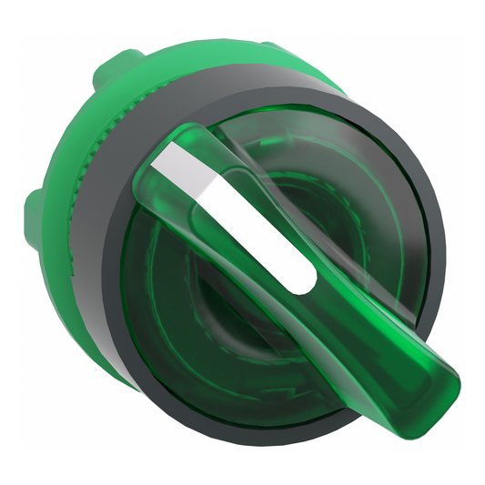 Schneider Electric-ZB5AK1433-Harmony XB5 - tête bouton à manette lumineux - Ø22 - 2 pos à rap. - vert