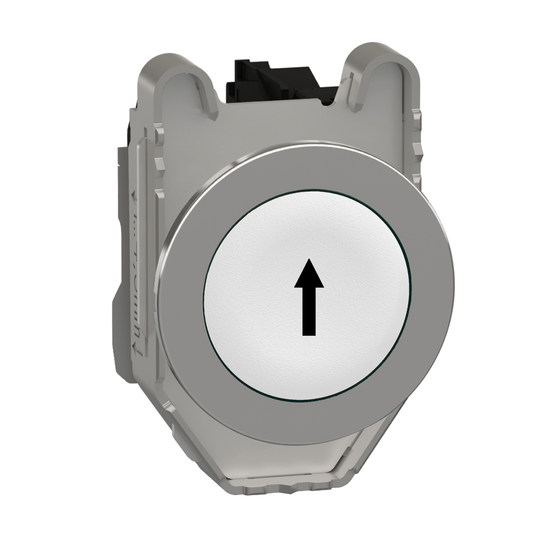 Schneider Electric-XB4FA3341-Harmony XB4 - bouton poussoir à impuls - flush - marqué - blanc - 1F - vis