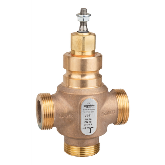 Schneider Electric-7314133000-Vanne 3 voies bronze filetée PN16 DN20 Kv6,3