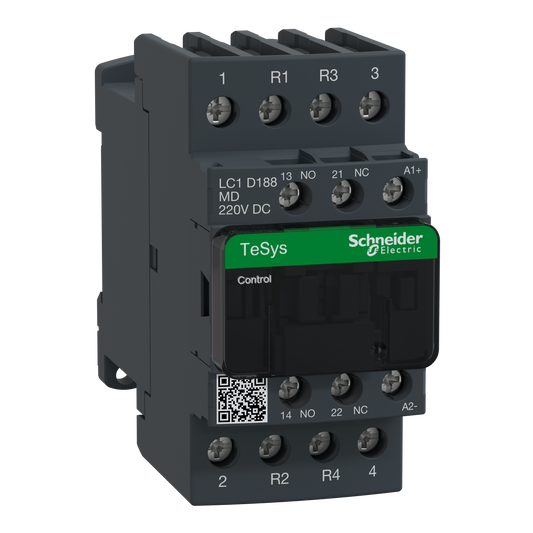 Schneider Electric-LC1D188MD-TeSys LC1D - contacteur - 4P (2F+2O) - AC-1 440V - 32A - bobine 220Vcc