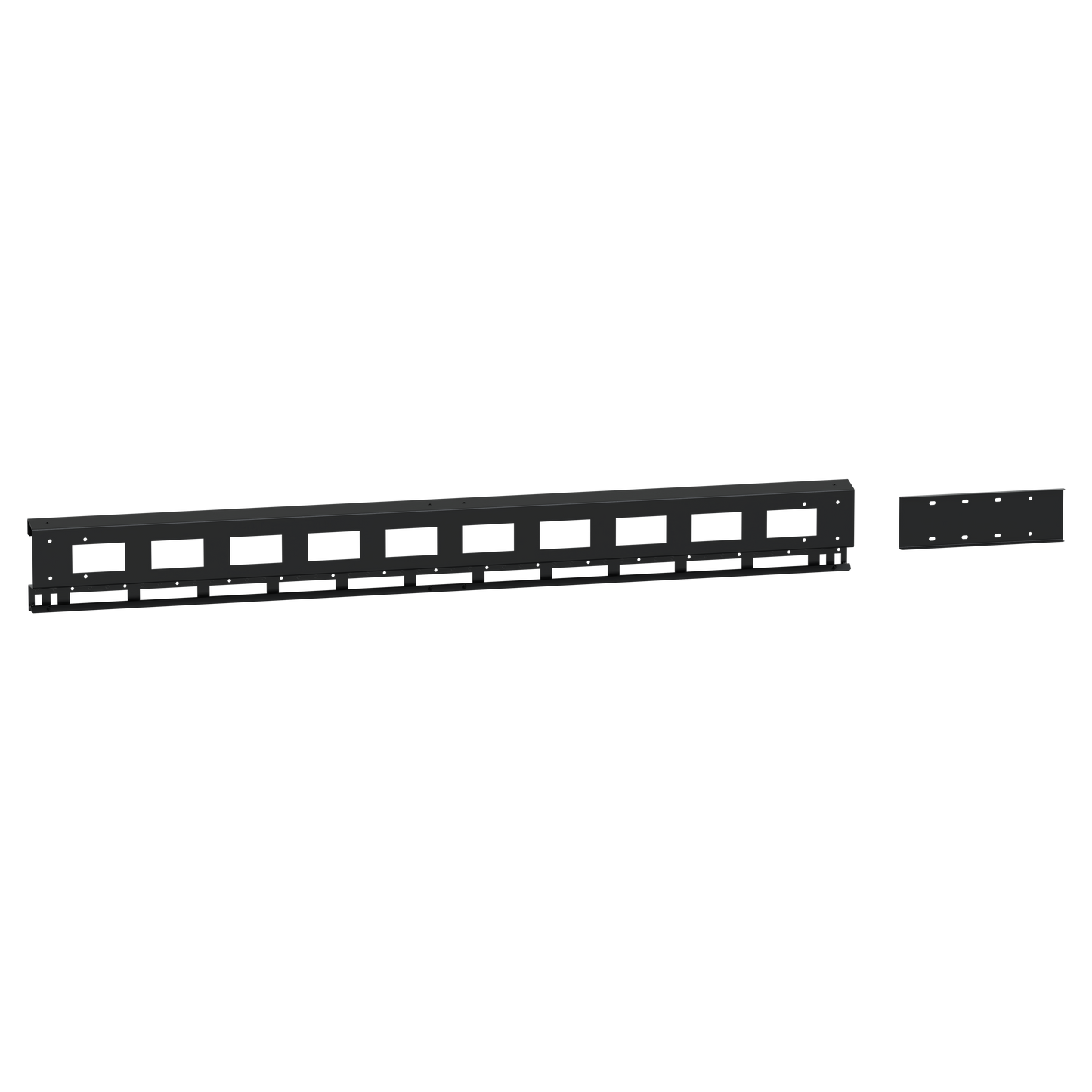 Schneider Electric-KEV0400SR2400-Canalis EV - Rail latéral horizontal - jeu de x2 - 2400mm - Noir - RAL9005