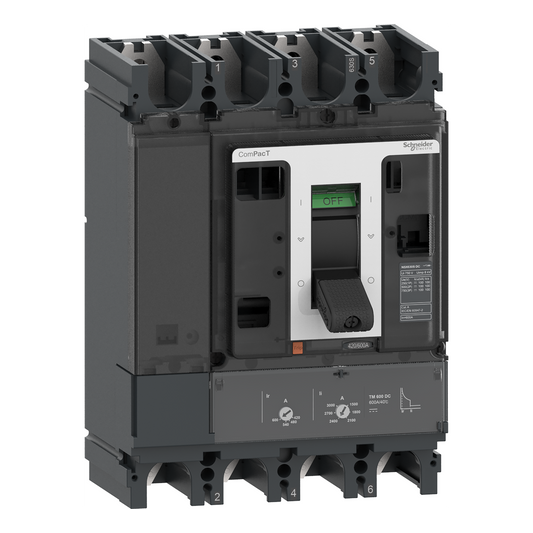 Schneider Electric-C40F4TM250D-ComPacT NSX400F DC - Disjoncteur CC - TM-DC 250A - 4P4D - 36kA - montage fixe