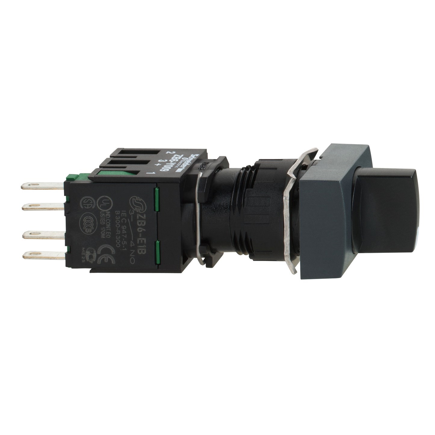 Schneider Electric-XB6DD221B-Harmony XB6 - bouton tournant - Ø16mm - à manette - 2 positions - 1F - noir